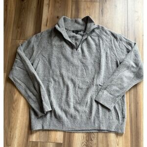 Banana Republic Wool Blend Sweater Men's XL Quarter zip Soft Golf Leisure Wear